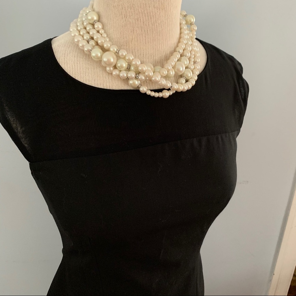 Banana Republic LBD pieced sheath dress silk wool - Picture 3 of 7